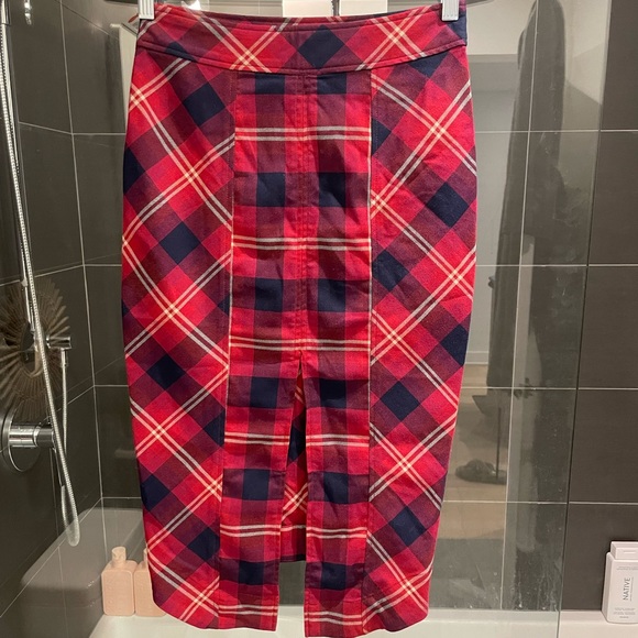 Free people plaid pencil skirt - Picture 3 of 6